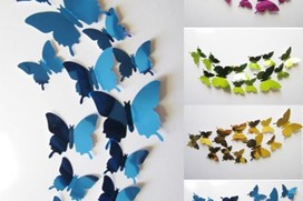 Spalvoti veidrodiniai 3D sienos lipdukai drugeliai, Kita