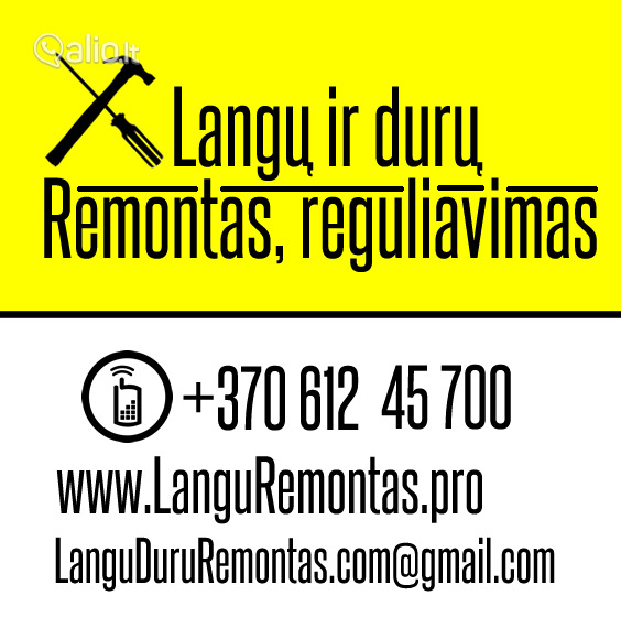 PLASTIKINIŲ LANGŲ REMONTAS 861245700
