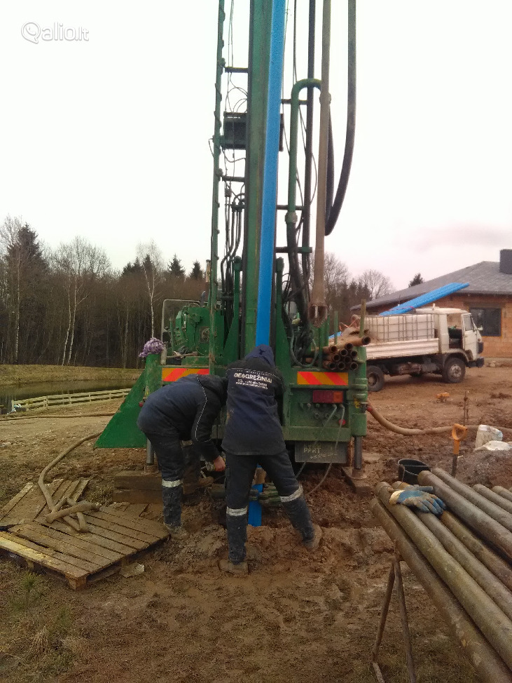 Gręžiniai vandeniui ir geoterminiam šildymui,Vandens ir nuotekų sistemų įrengimas,Gręžinių remontas