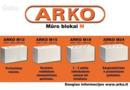 Silikatiniai blokeliai ARKO + MITTO klijų akcija