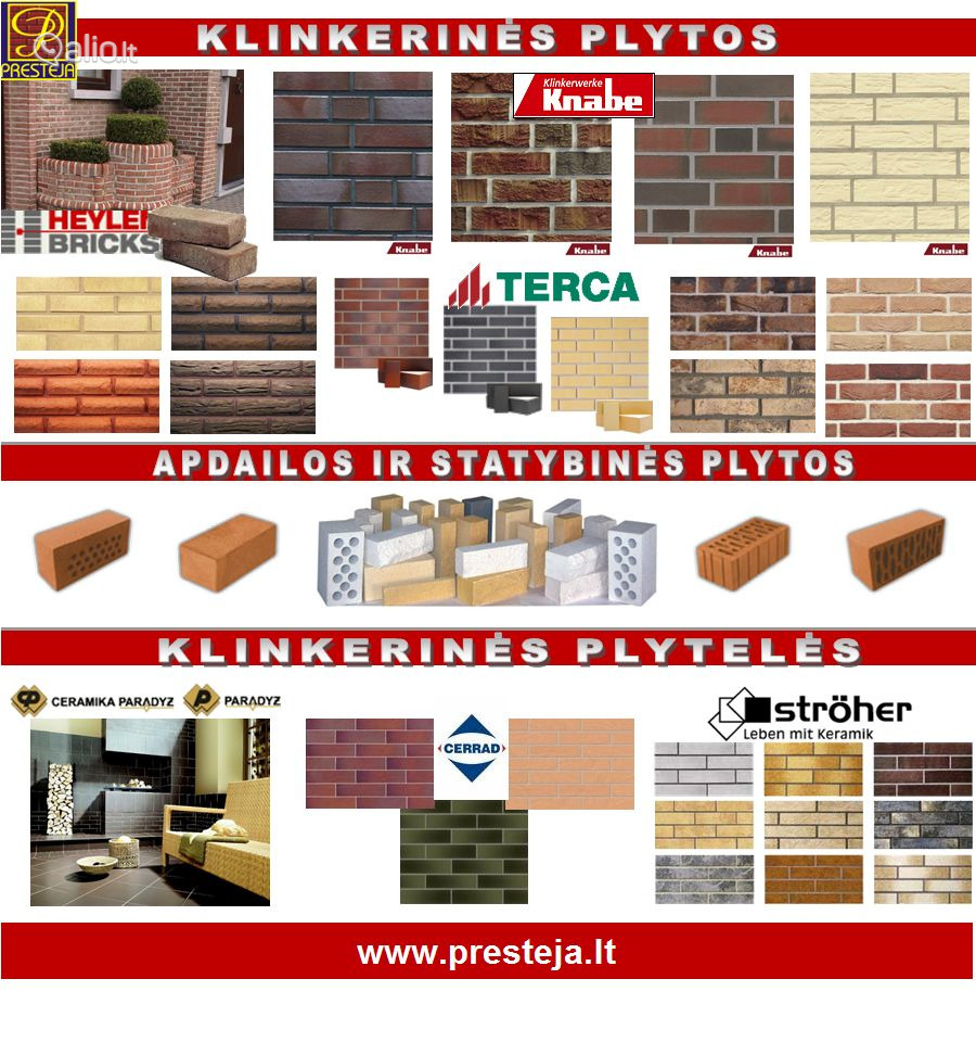 Statybinės apdailos medžiagos nuo pamatų iki stogo