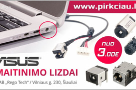 ASUS NEŠIOJAMŲ KOMPIUTERIŲ MAITINIMO LIZDAI NUO 3 EUR, Šiauliuose