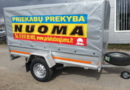 Syland nuoma 200-130-80 750 kg, Lengvojo automobilio priekaba, Bortinė su tentu