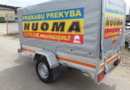 Syland nuoma 200-130-80 750 kg, Lengvojo automobilio priekaba, Bortinė su tentu