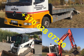 Ekskavatoriaus ir BOBCAT nuoma, transportavimo, technikos nuoma