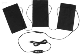 3 dalių rūbų šildytuvas (veikia nuo usb, nešiojimui žiemą)