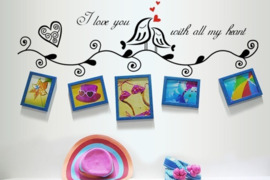Sienos lipdukas I Love You