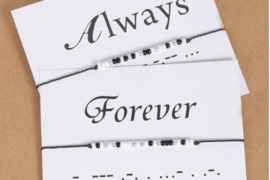 Apyrankės porai, morzės abėcėlės kalba Always Forever