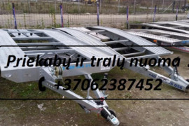 Tralu nuoma , Dviraciu laikikliu nuoma, , MOTO priekabos , Paverčiamos Priekabos su bortais , Platfo