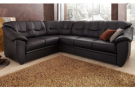 Minkštas kampas L formos Nr104 oda juoda