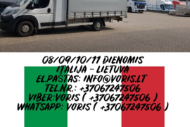 9 dieną iš Italijos į Lietuvą.