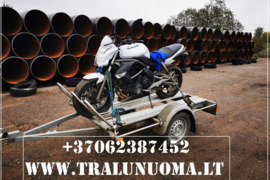 MOTO priekabų / Traliuko nuoma / Priekabėlių / Platformos / Tralai  ALYTUS***www.tralunuoma.lt ALYTU