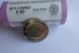 2022 – Estija 2 euro monetos iš bankinio ritinėlio
