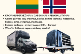 KROVINIŲ PERVEŽIMAS / GABENIMAS / PERKRAUSTYMAS  Lietuva -- NORVEGIJA -- Lietuva  Galime parvežti jū