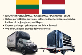 LIETUVA - OLANDIJA - LIETUVA - perkraustymas;  * Krovinių Pervežimas * Baldų Pervežimas * Motociklų 