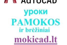 AUTOCAD pamokos. Brėžiniai, SOLIDWORKS, INVENTOR, WORD, EXCEL pradžiamokslis.