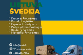 Švedija-Lietuva vežame motociklus, baldus, įrangą, įvairius daiktus***Expres Transporto ir pervežimo