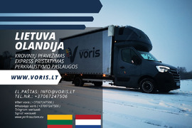 Krovinių gabenimas kelių transportu tarptautiniais maršrutais į Olandiją (Nyderlandus) - VORIS,UAB