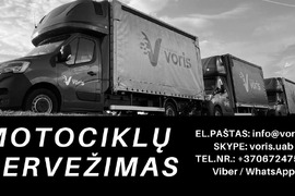 ( MOTO ) - LIETUVA - EUROPA - LIETUVA  * Motociklų pervežimas  * Motorolerių transportavimas  * Trir
