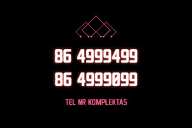 Lengvai įsimenamų telefonų numerių komplektas 99999