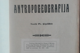 Antikvarinė - kolekcinė ANTROPOGEOGRAFIJA 1937 m.