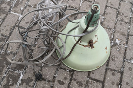 Rusiškas senas didelis lubinis metalinis šviestuva