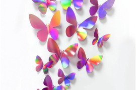 KEIČIANTYS SPALVAS 3D DRUGELIAI