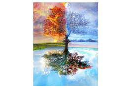 3D deimantinė mozaika - piešinys, 20x30 cm