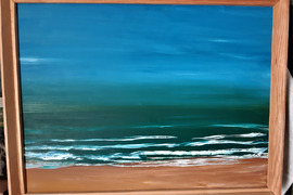 Paveikslas su rėmu 63x48,5cm. Aliejaus drobė.