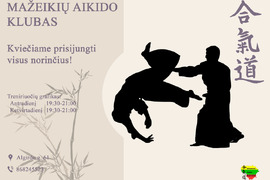 Mažeikių mieste vyksta AIKIDO treniruotės.