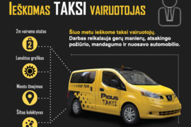 Ieškome Taksi vairuotojo