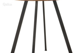 vidaXL Valgomojo stalas, 80cm, perdirbtos medienos masyvas