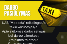 Ieškomas/a taxi vairuotojas/a