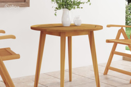 vidaXL Sodo stalas, 85x75cm, akacijos medienos masyvas
