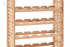 vidaXL Vyno laikiklis 25 buteliams, 63x25x73cm, riešutmedžio masyvas