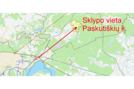 Jonavos r. Paskutiškių k. 1,34 ha žemė ir dalis miško