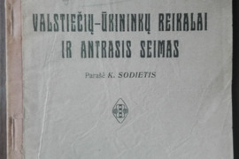 1879. VALSTIEČIŲ-LIAUDININKŲ REIKALAI IR ANTRASIS SEIMAS 