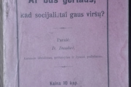 1880. AR BUS GERIAUS, KAD SOCIJALISTAI GAUS VIRŠŲ? 
