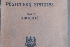 1889. PĖSTININKŲ STATUTAS RIKIUOTĖ P-50 reta antikvarinė-kolekcinė