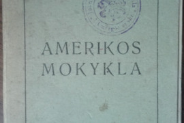 1892. AMERIKOS MOKYKLA unikali antikvarinė-kolekcinė