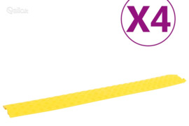 vidaXL Apsauginės kabelių rampos, 4vnt., geltonos, 98,5 cm