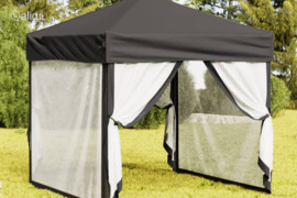 vidaXL Proginė palapinė su šoninėmis sienomis, antracito, 2x2m
