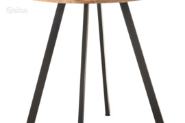 vidaXL Valgomojo stalas, 80cm, akacijos medienos masyvas