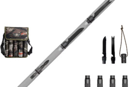 Taktinė žygio lazda WS15S Premium 15 in 1 | dėklas | 6061-T6 Al | 103 cm | 407 g | 5 vamzdeliai | 7 