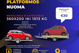 TRALIUKAS ! 361x204 iki 1013 kg ! - Nuoma