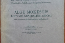 1957. ALGŲ MOKESTIS LIETUVOS GENERALINEI SRIČIAI labai reta antikvarinė-kolekcinė
