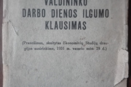 1968.  VALDININKO DARBO DIENOS ILGUMO KLAUSIMAS 
