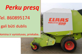 Perku presa rulonams, vyniotuvą, priekabą