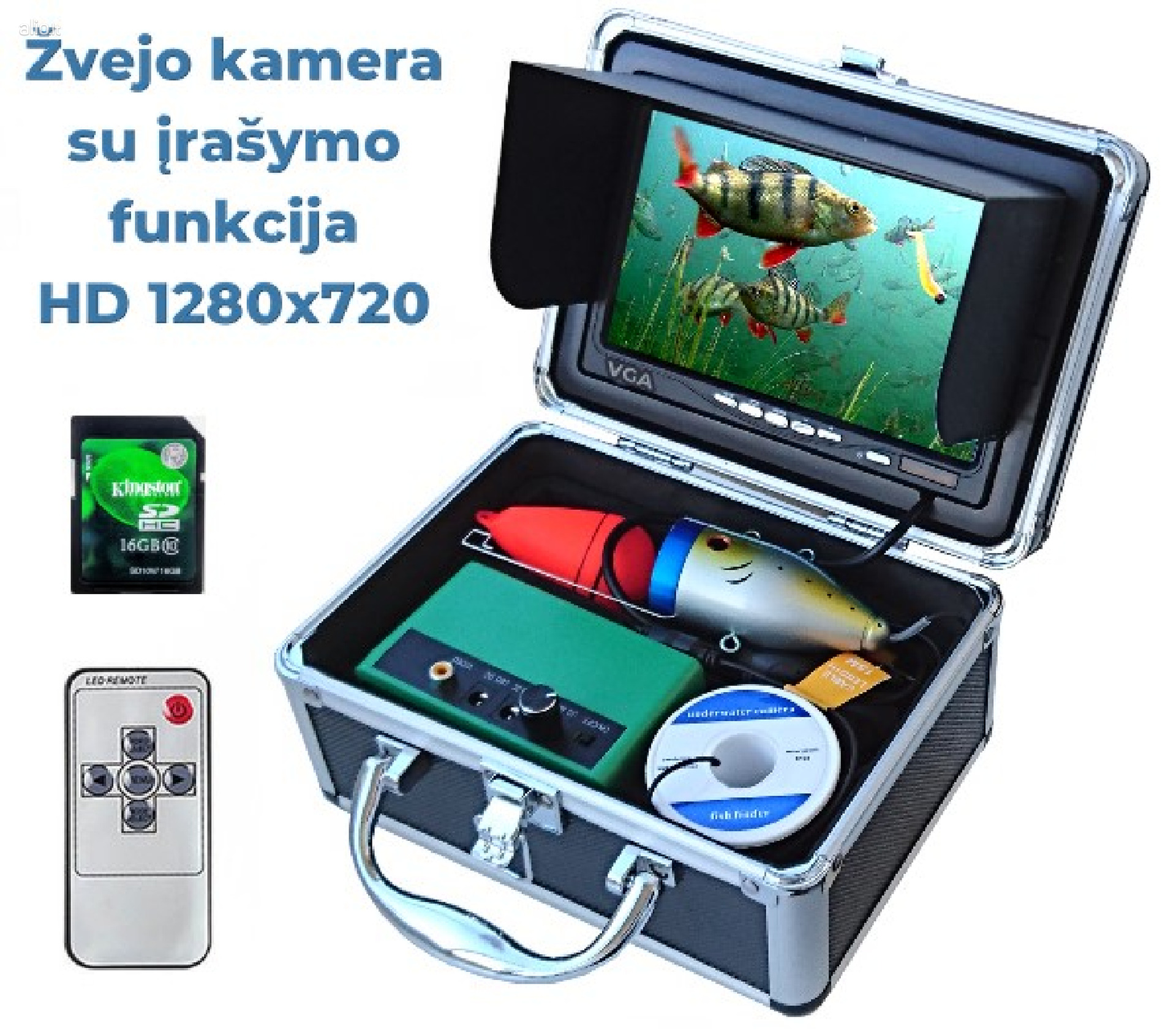 Povandeninė žvejo kamera