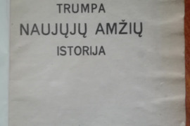 2037. TRUMPA NAUJŲJŲ AMŽIŲ ISTORIJA